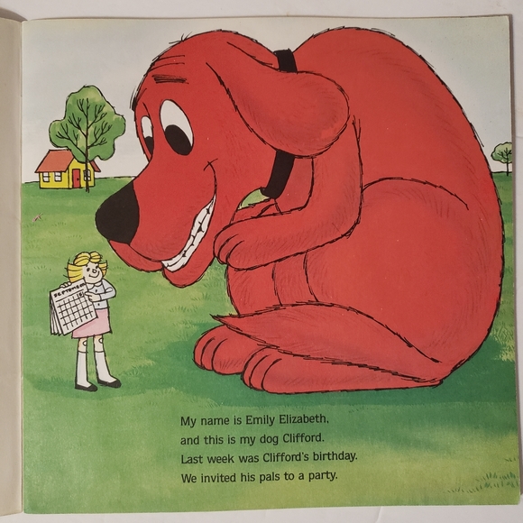 1990 Clifford the Big Red Dog's Birthday Party Book! - Picture 3 of 7